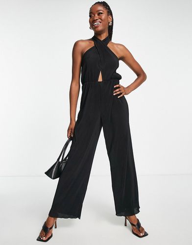 Tuta jumpsuit allacciata al collo nera - Other Stories - Modalova