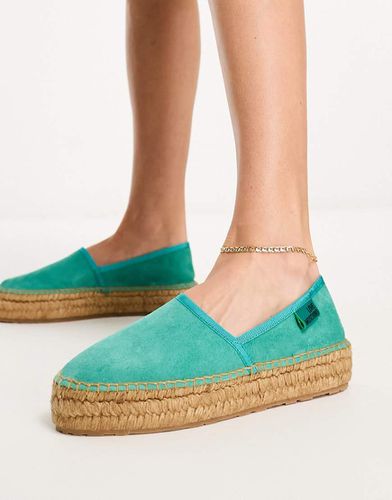 Espadrilles flatform verde azzurro - Love Moschino - Modalova