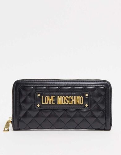 Portafoglio grande trapuntato - Love Moschino - Modalova