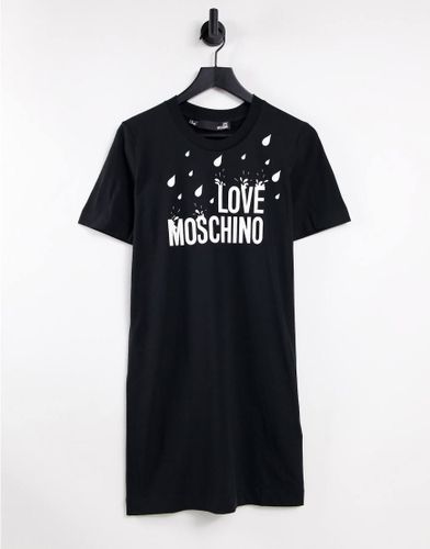 Raindrop - Vestito T-Shirt con logo - Love Moschino - Modalova