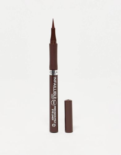 Paris - Infallible Grip Precision - Eyeliner a lunga durata 27H con punta di precisione in feltro da 0,4 mm - L'Oreal - Modalova