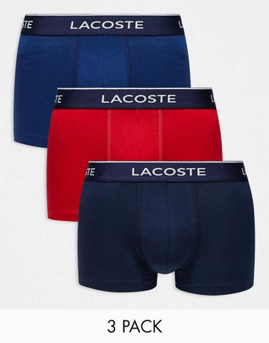 Confezione da 3 paia di boxer aderenti e rossi - Lacoste - Modalova