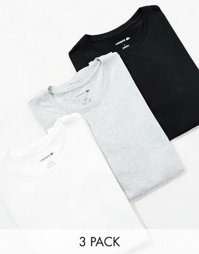 Confezione da 3 T-shirt nera, grigia e bianca - Lacoste - Modalova