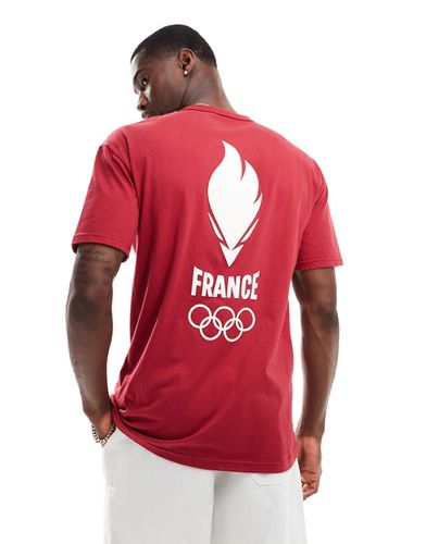 T-shirt rossa con stampa della squadra Francia 2024 - Le Coq Sportif - Modalova