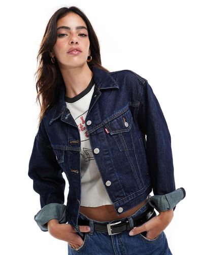 Giacca di jeans stile trucker anni '90 blu scuro corta e stretta - Levi's - Modalova