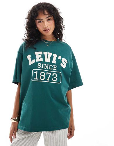 Short Stack - T-shirt comoda medio con logo college stile football - Levi's - Modalova