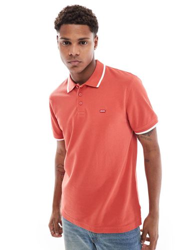 Polo piqué rossa con bordi a contrasto e logo batwing - Levi's - Modalova