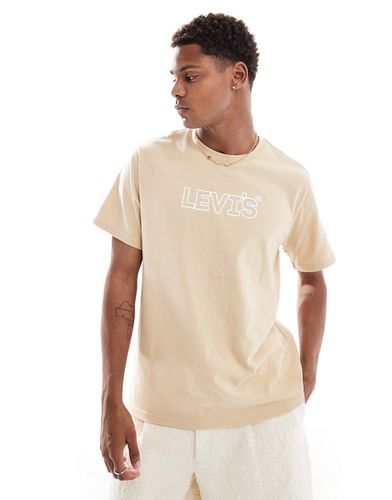 T-shirt beige vestibilità comoda con logo - Levi's - Modalova