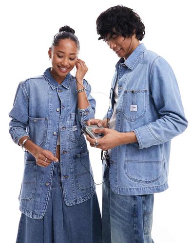 Loco Workwear - Giacca unisex in denim comoda lavaggio chiaro - Lee - Modalova