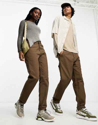 Workwear Capsule - Pantaloni comodi in tela color cuoio e tartufo - Lee - Modalova