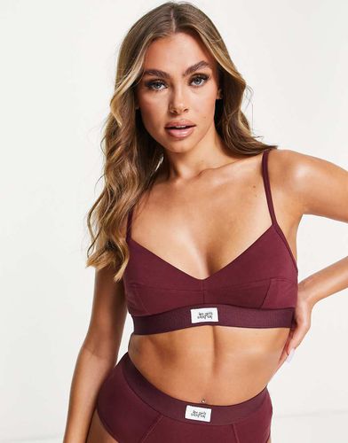 Ultimate Comfort - Brassière con toppa con logo, colore bordeaux - Les Girls Les Boys - Modalova