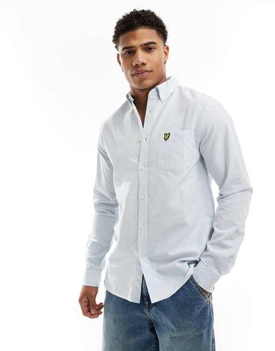 Camicia Oxford chiaro a righe con logo - Lyle & Scott - Modalova