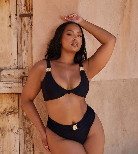 Curve X Bernadette Afia - Amour - Top bikini a triangolo con nodo - Moda Minx - Modalova