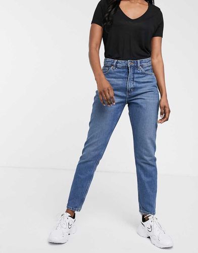 Kimomo - Mom Jeans a vita alta in cotone classico - MBLUE - Monki - Modalova