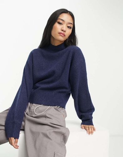 Maglione accollato blu navy - Monki - Modalova