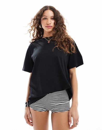 Monki - T-shirt oversize nera-Nero - Monki - Modalova