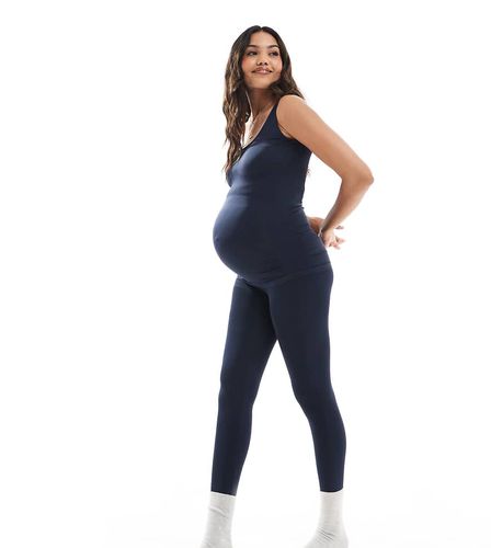 Mamalicious Maternity - Leggings senza cuciture color zaffiro scuro in coordinato - Mama.licious - Modalova