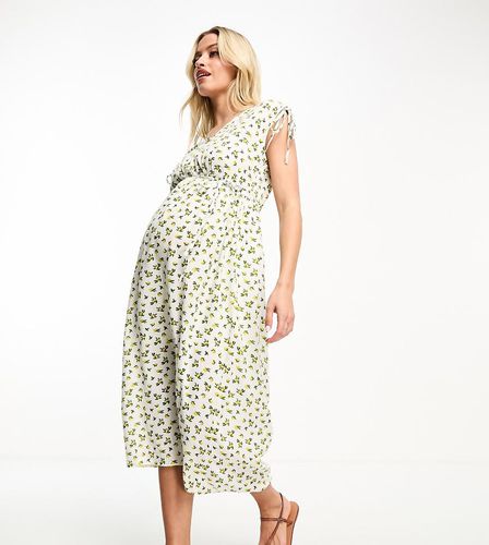 Mamalicious Maternity - Vestito midi con stampa di limoni e spalline annodate - Mama.licious - Modalova