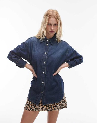 Camicia comoda scuro in denim - Mango - Modalova