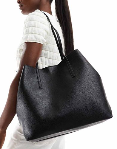 Borsa shopping grande nera - Mango - Modalova