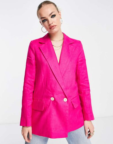 Mango - Blazer oversize rosa acceso - Mango - Modalova