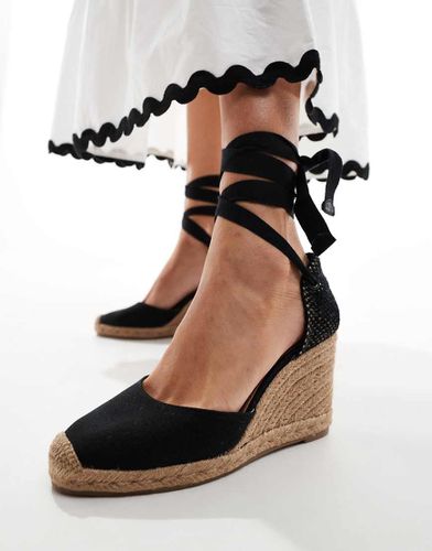 Espadrilles nere con zeppa - Mango - Modalova