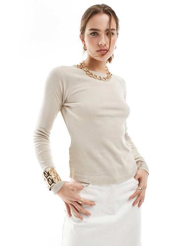 Top a maniche lunghe beige - Mango - Modalova