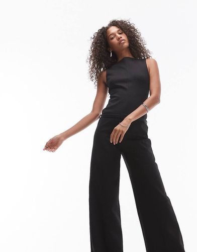 Tuta jumpsuit senza maniche elasticizzata nera - Mango - Modalova