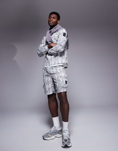 Short cargo d'ensemble à imprimé camouflage - Multicolore délavé - Marshall Artist - Modalova