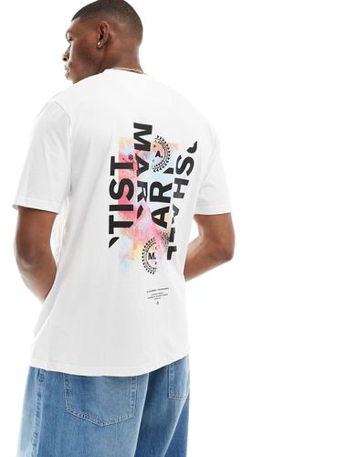 T-shirt bianca con grafica sul retro - Marshall Artist - Modalova