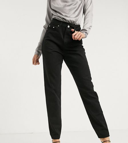 Riot - Mom jeans a vita alta in denim neri - BLACK - Missguided Tall - Modalova