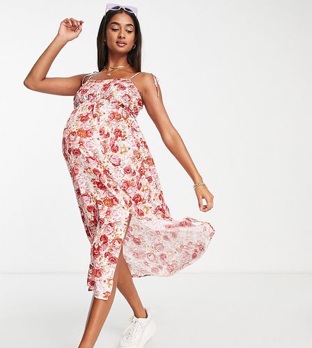 Vestito a canottiera midi con stampa floreale - Missguided Maternity - Modalova