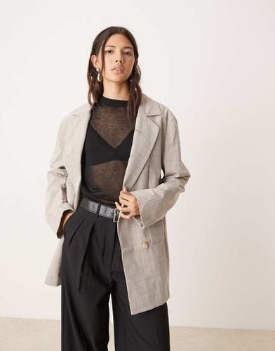 Blazer doppiopetto oversize extra largo a quadri in coordinato - Miss Selfridge - Modalova