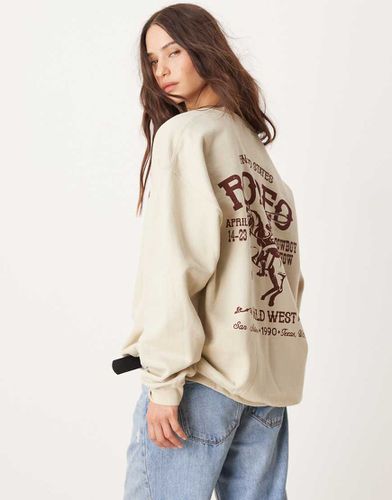 Felpa oversize con scritta "Rodeo" - Miss Selfridge - Modalova