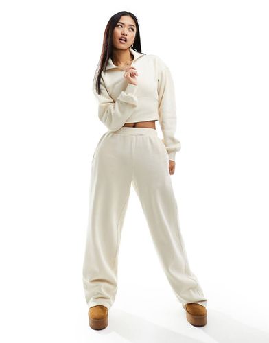 Joggers a fondo ampio color crema in coordinato - Miss Selfridge - Modalova