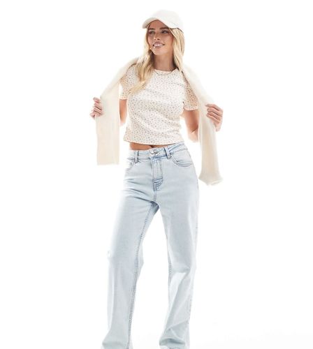 Jean droit avec poches en forme de caur - Givre délavé - Miss Selfridge Petite - Modalova