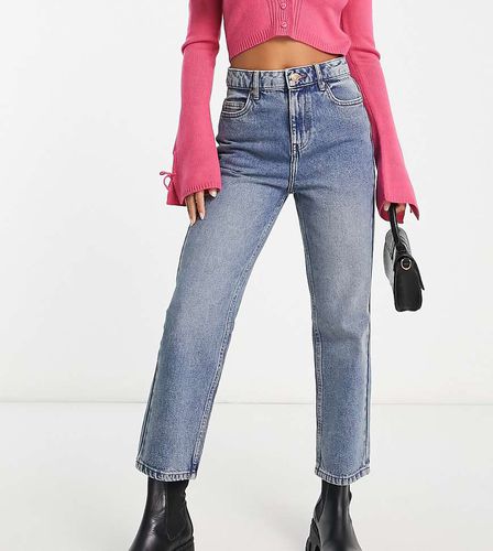 Jeans dritti lavaggio acido medio - Miss Selfridge Petite - Modalova