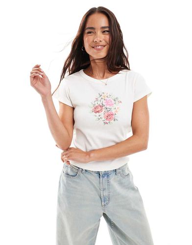 T-shirt con stampa di fiori - Miss Selfridge - Modalova