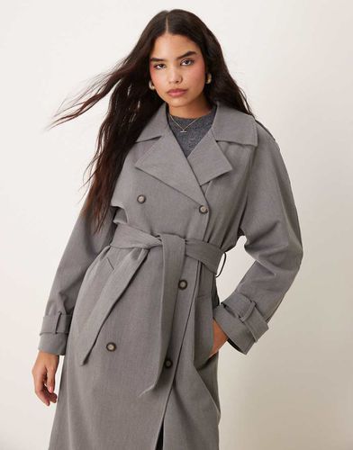 Trench sartoriale antracite - Miss Selfridge - Modalova