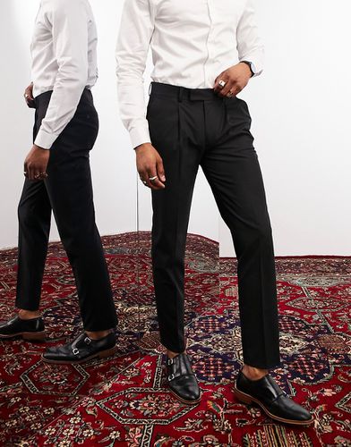 Camden - Pantaloni da abito slim premium neri elasticizzati - Noak - Modalova