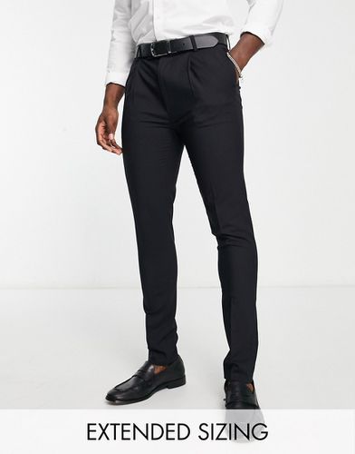 Pantaloni da abito premium skinny neri in misto lana - Noak - Modalova