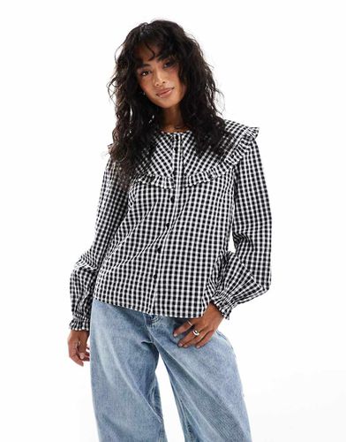 Jennifer - Blusa a quadretti con colletto oversize - Nobody's Child - Modalova