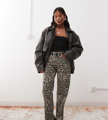 Marley - Jean ample à motif zébrures - Noisy May Petite - Modalova