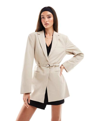 Blazer tortora con cintura - NA-KD - Modalova