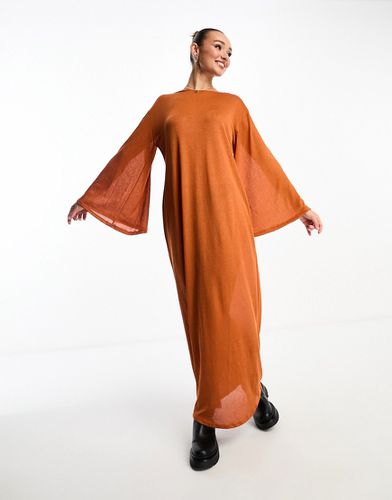 Vestito lungo color ruggine trasparente con maniche ampie - NA-KD - Modalova