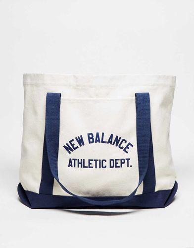 Borsa shopping in tela con dettagli blu navy - New Balance - Modalova