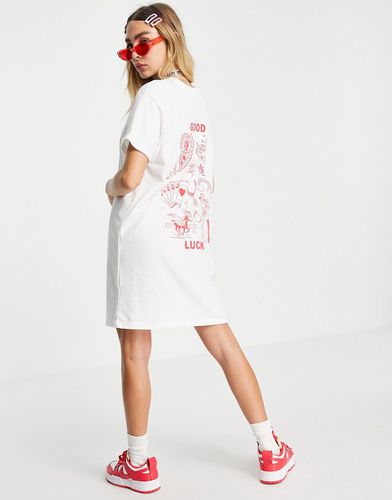 Vestito T-shirt con scritta "Good luck" sul retro - New Girl Order - Modalova