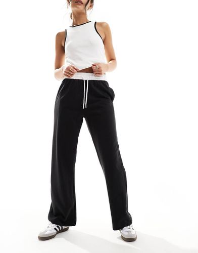 Joggers neri con fascia a contrasto - New Look - Modalova