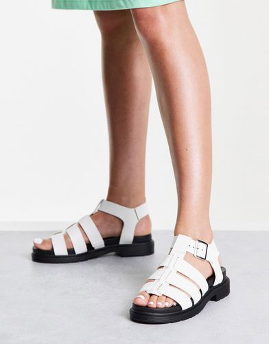 Sandali da pescatore spessi bianchi in pelle sintetica - New Look - Modalova
