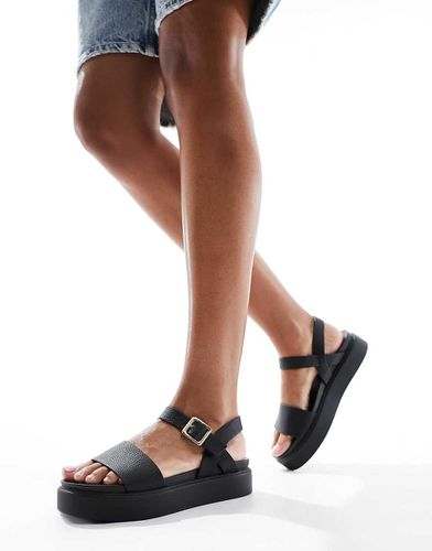 Sandali flatform neri in similpelle PU - New Look - Modalova